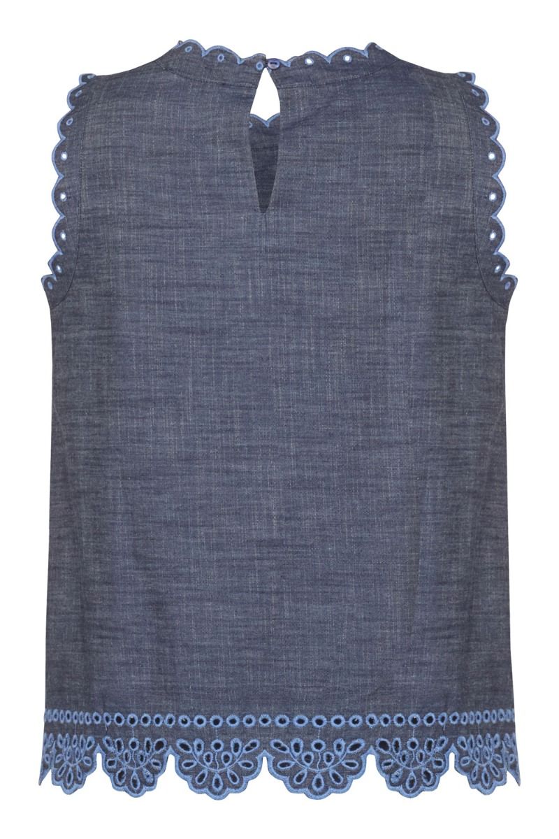 Sisters Point - Top - Isema SS - Denim