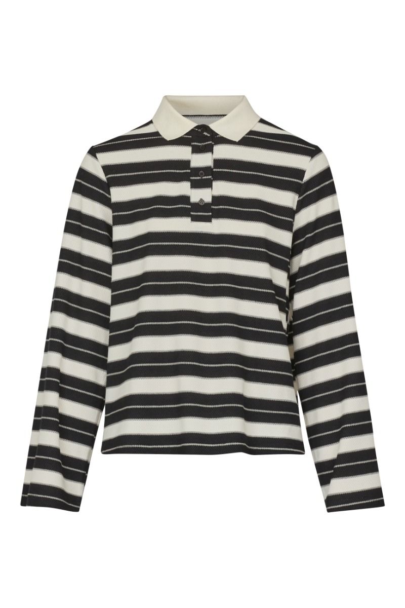 Sisters Point - Bluse - Evasa-LS - Cream/Black 