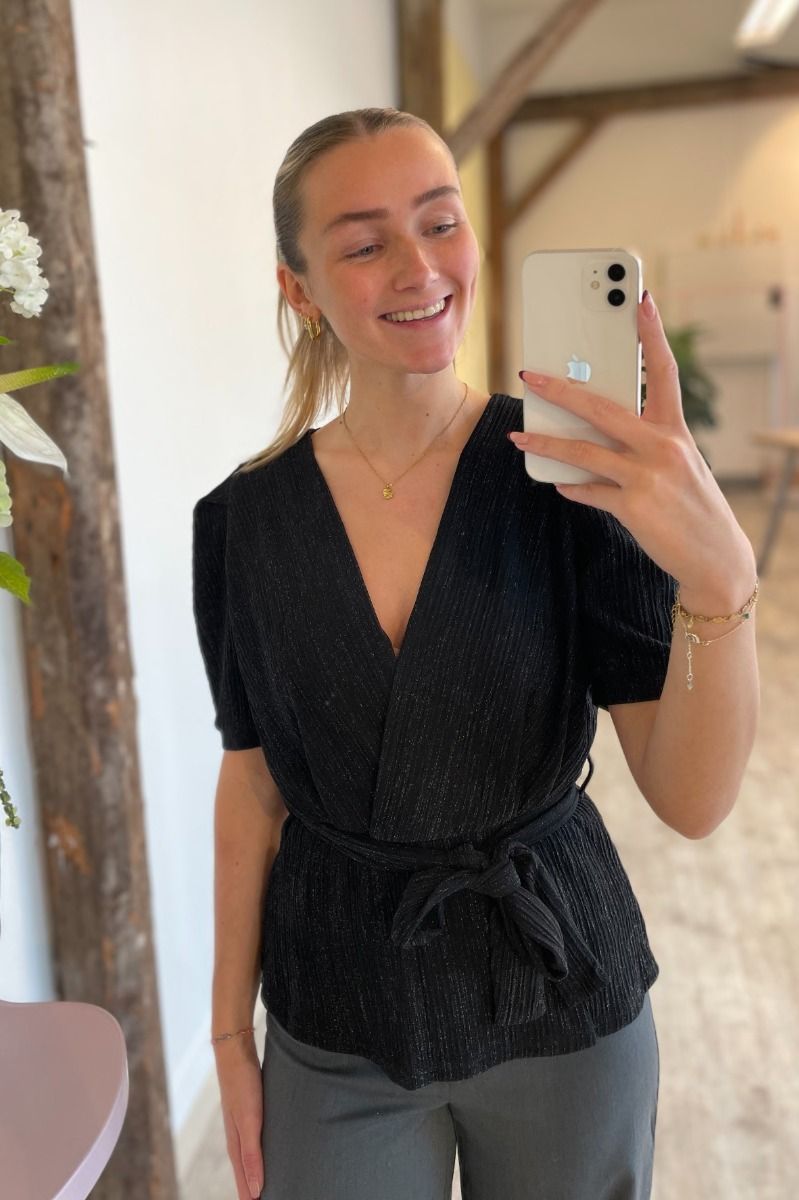 Sisters Point - Bluse - NASA-T4 - Black/Silver