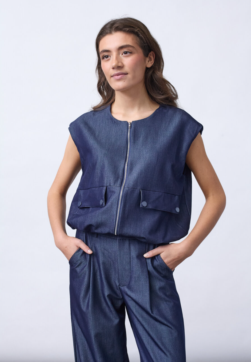 Sisters Point - Vest - Garwin-VE5 - Denim