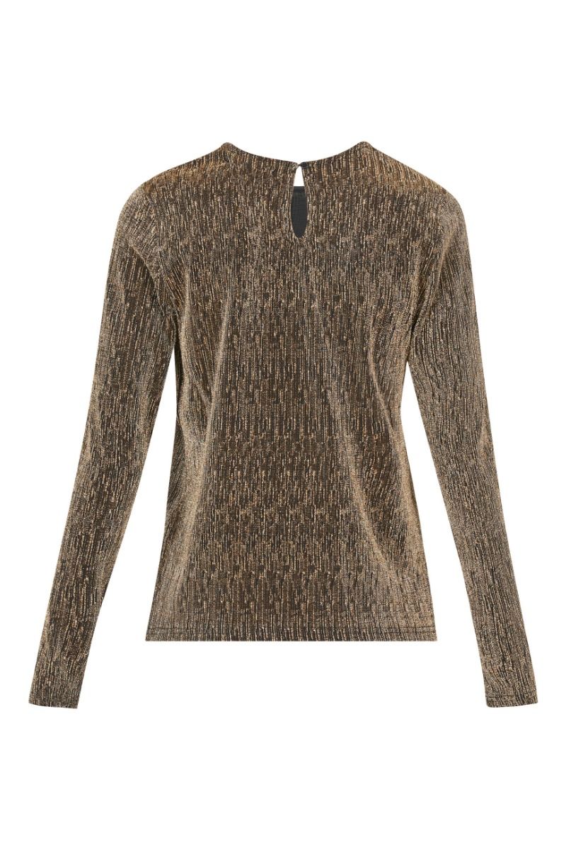 Sisters Point - Bluse - VIXA-LS3 - Black/Gold
