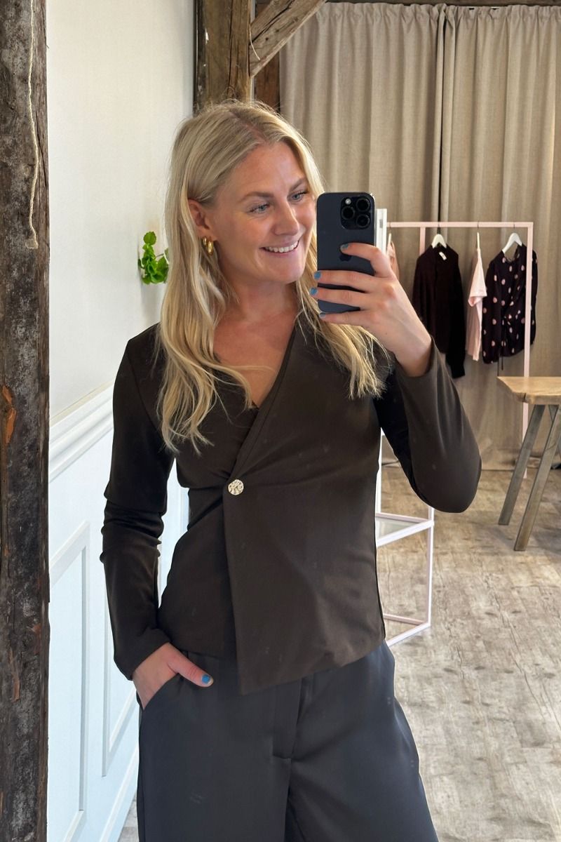 Sisters Point - Bluse - Gevela-LS - D. Chocolate