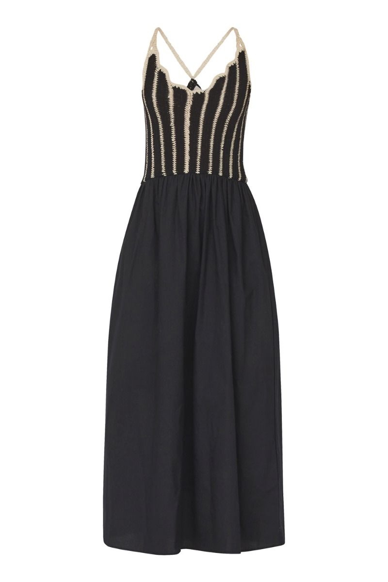 Sisters Point - Kjole - Asina-Dress - Black/Cream