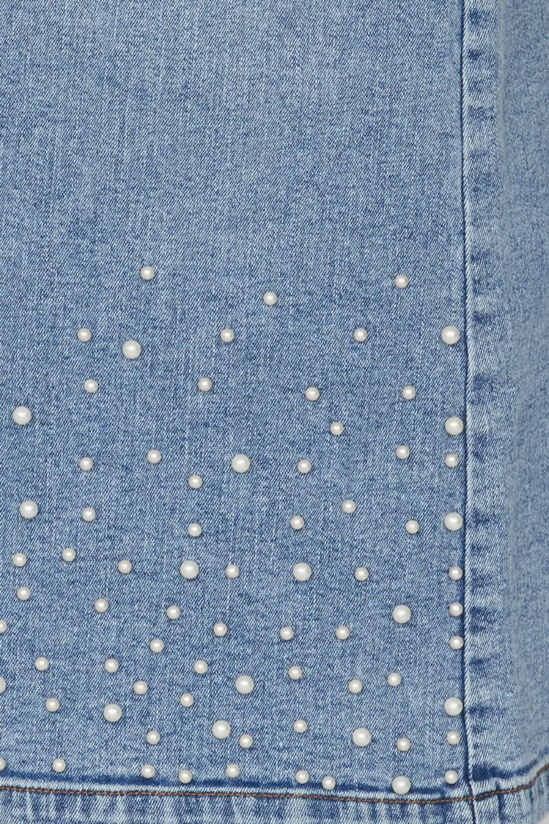 Sisters Point - Nederdel - Olia Skirt - Blue Used/Pearls