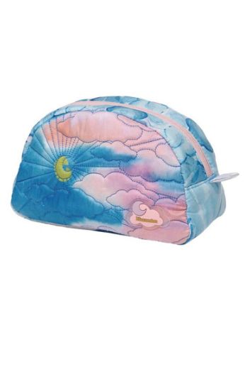 Maanesten - Toilettaske - Makeup Bag Medium Moonshine Blue - Blå/lyserød