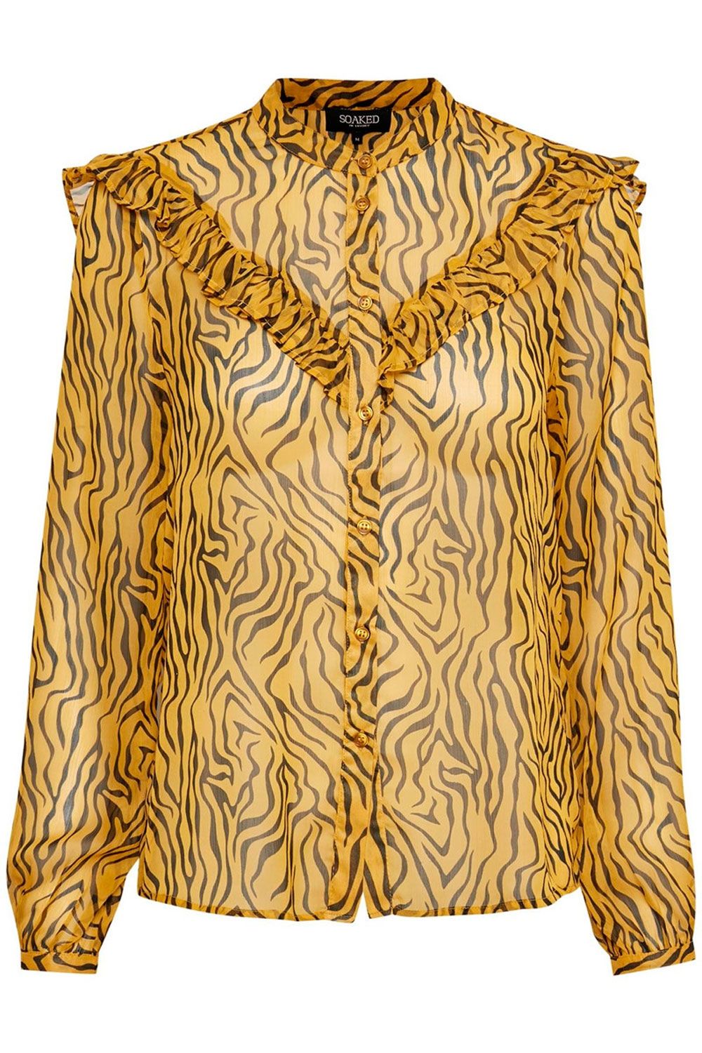 Soaked In Luxury - Skjorte - Leila Shirt LS - Honey With Tiger Print