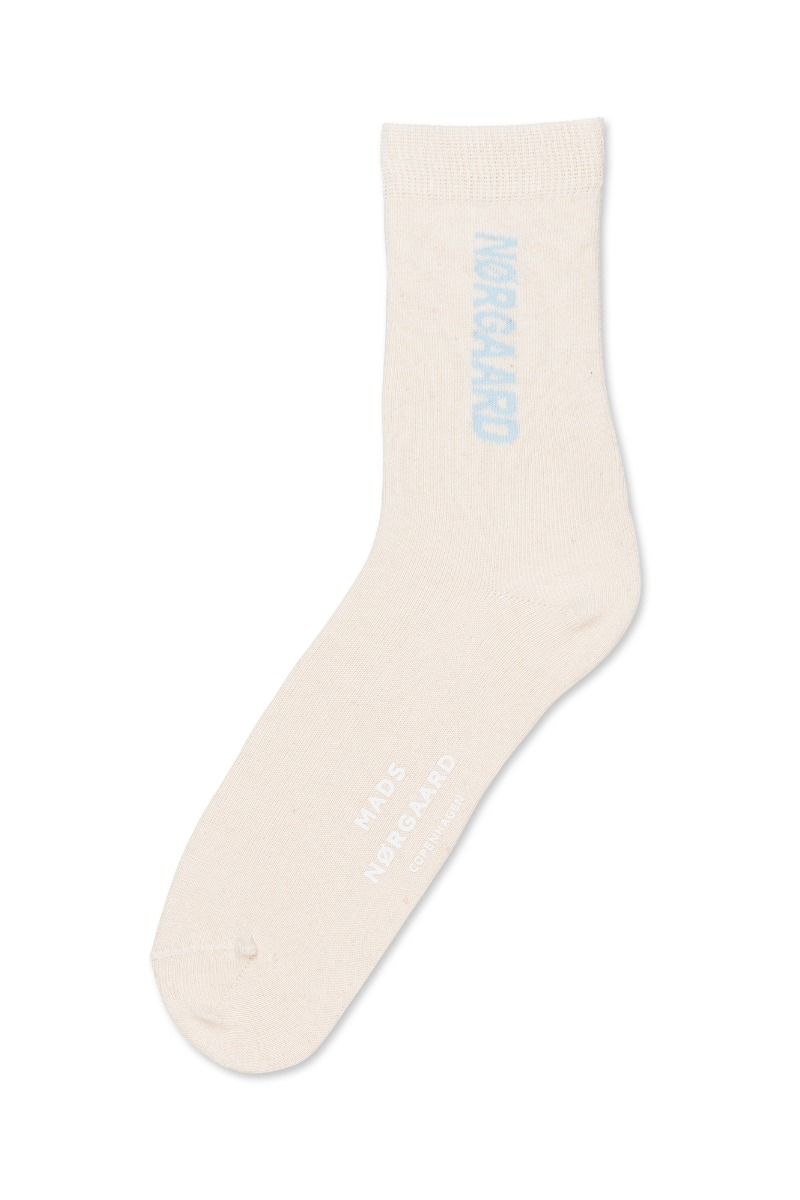 Mads Nørgaard - Strømper - Sock Single Play - Ecru