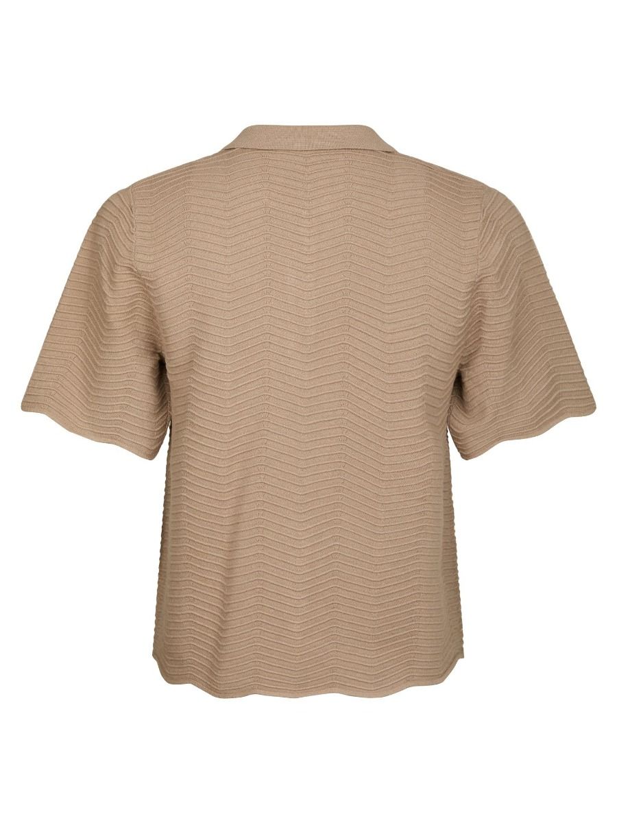 Neo Noir - T-shirt - Soko Wave Knit Tee - Dark Sand