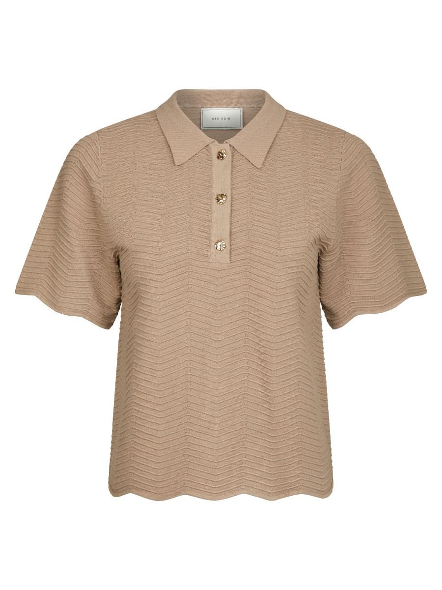 Neo Noir - T-shirt - Soko Wave Knit Tee - Dark Sand