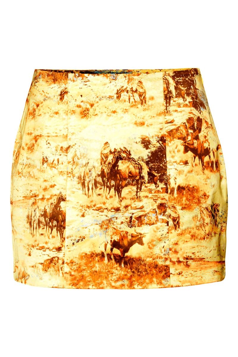 Something New - Nederdel - SN Heather MR Curved Mini Skirt - Wax Yellow
