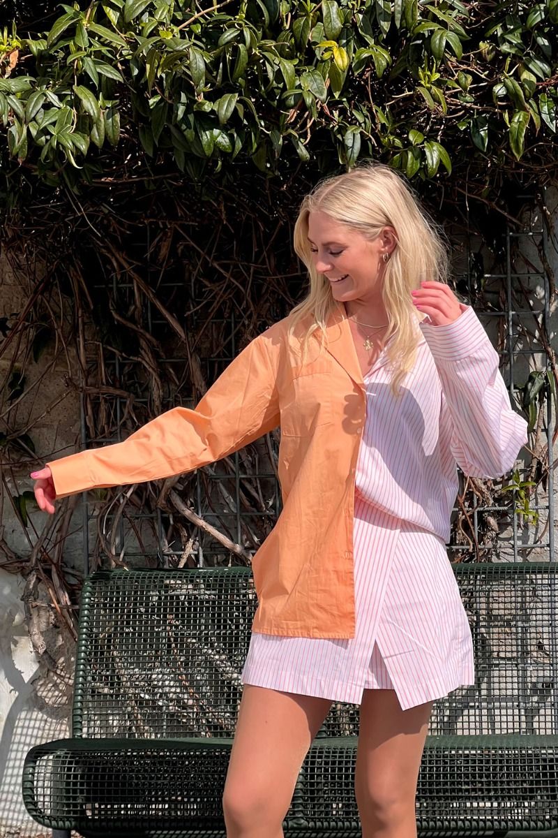 Something New - Skjorte - SN Fridda LS Shirt - Stripe Snow White