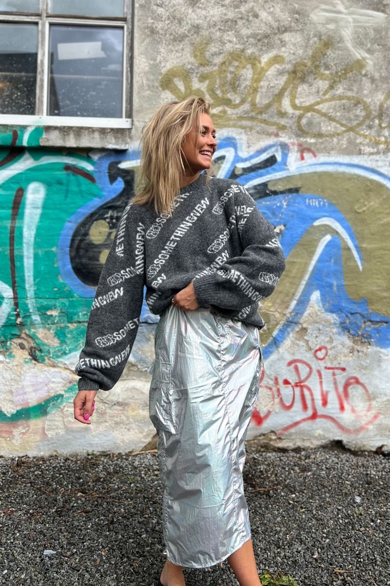 Something New - Nederdel - Kendal Mr Parachute Calf Skirt - Silver 