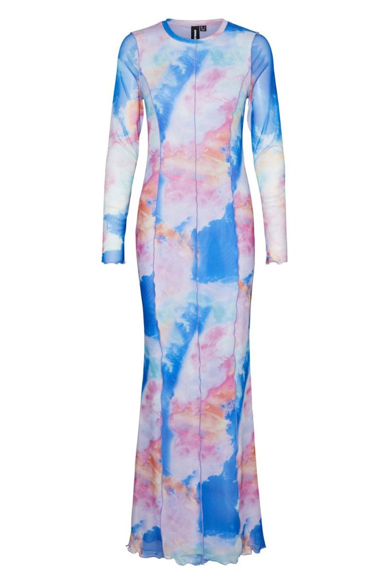 Something New - Kjole - SN Kiara LS Mesh Maxi Dress - Purple Heather