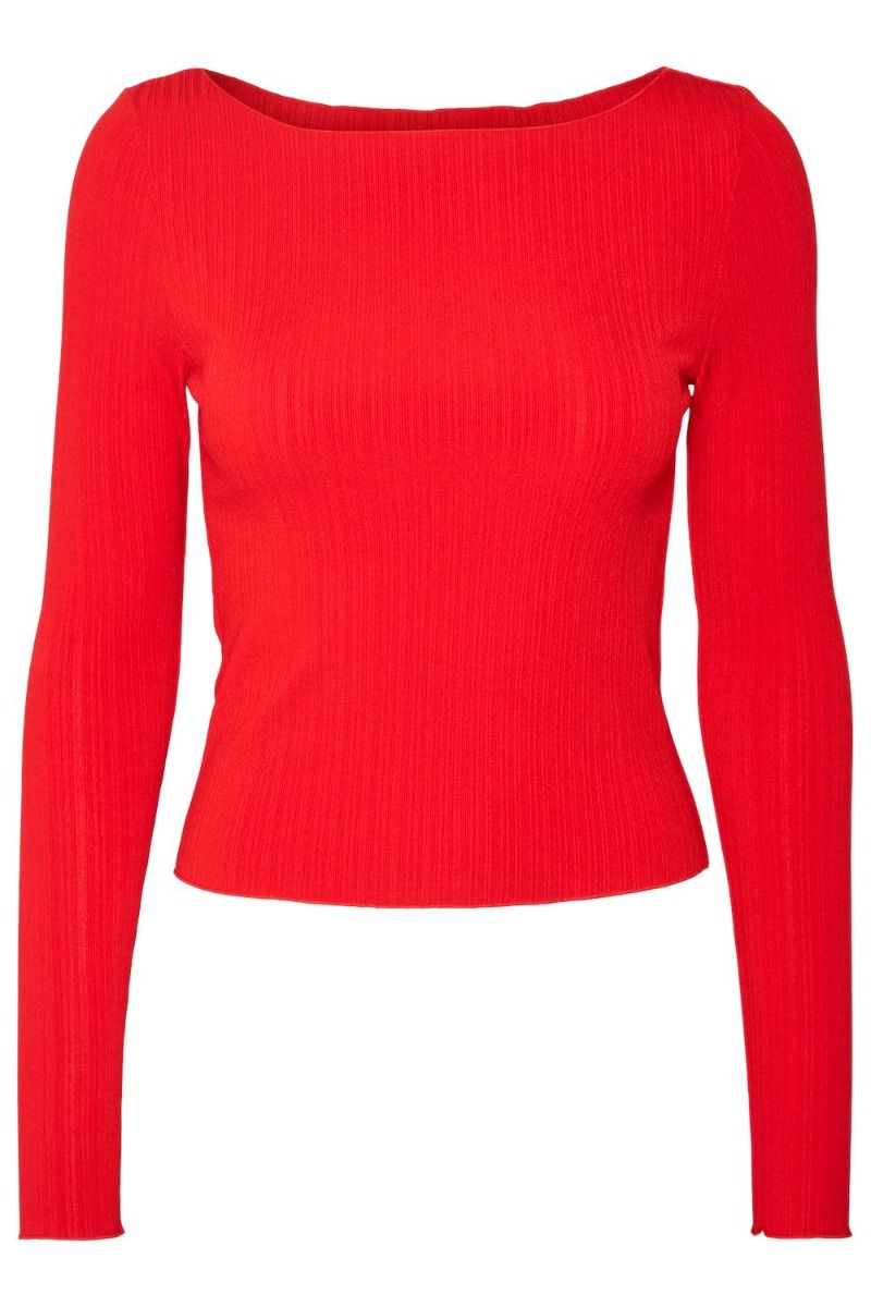 Something New - Bluse - Cammie LS Tee - Salsa Red