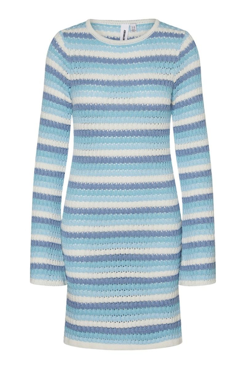 Something New - Kjole - SN Rihanna LS Short Dress - Caribbean Sea