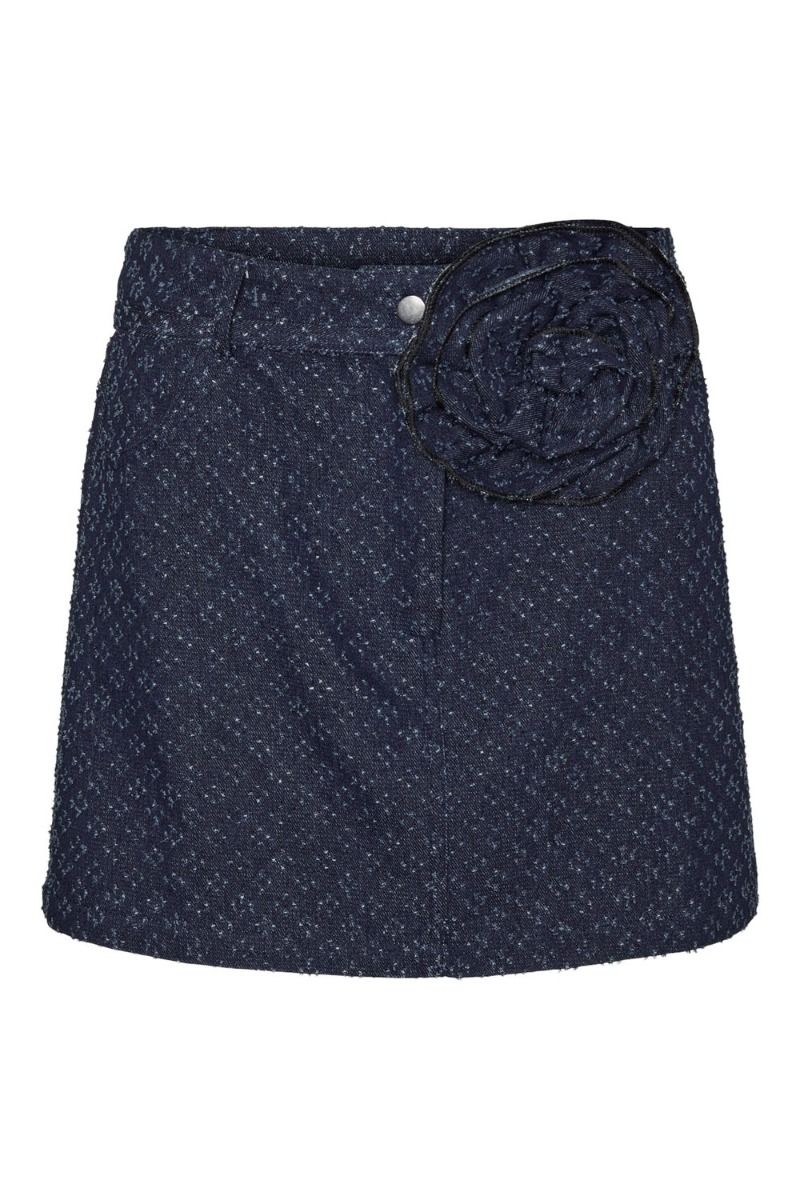 Something New - Nederdel - SN Ginna Short Denim Skirt - Dark Blue Denim