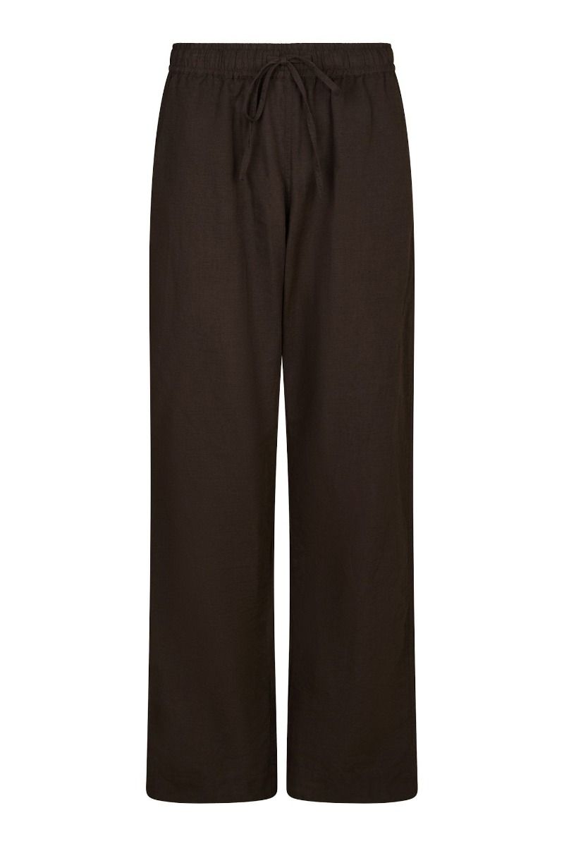 Neo Noir - Bukser - Sonar Linen Pants - Dark brown