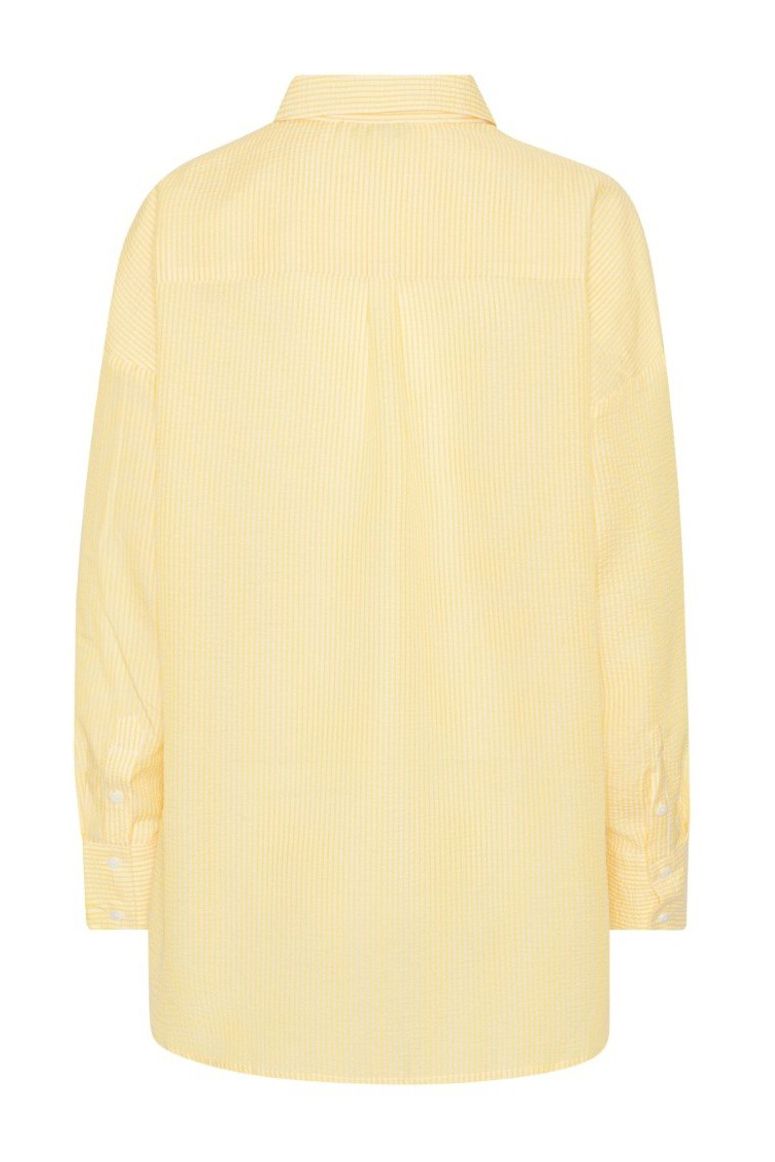 A-View - Skjorte - Sonja Shirt - 123 Yellow/White