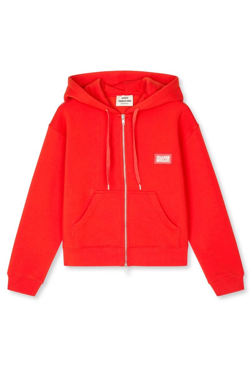 Mads Nørgaard - Sweatshirt - Standard Bobo Hood Sweatshirt - Fiery Red