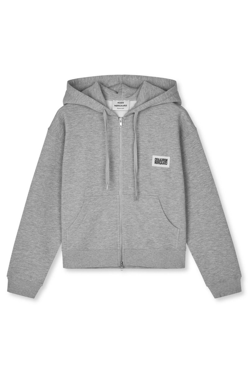 Mads Nørgaard - Sweatshirt - Standard Bobo Hood Sweatshirt - Grey Melange