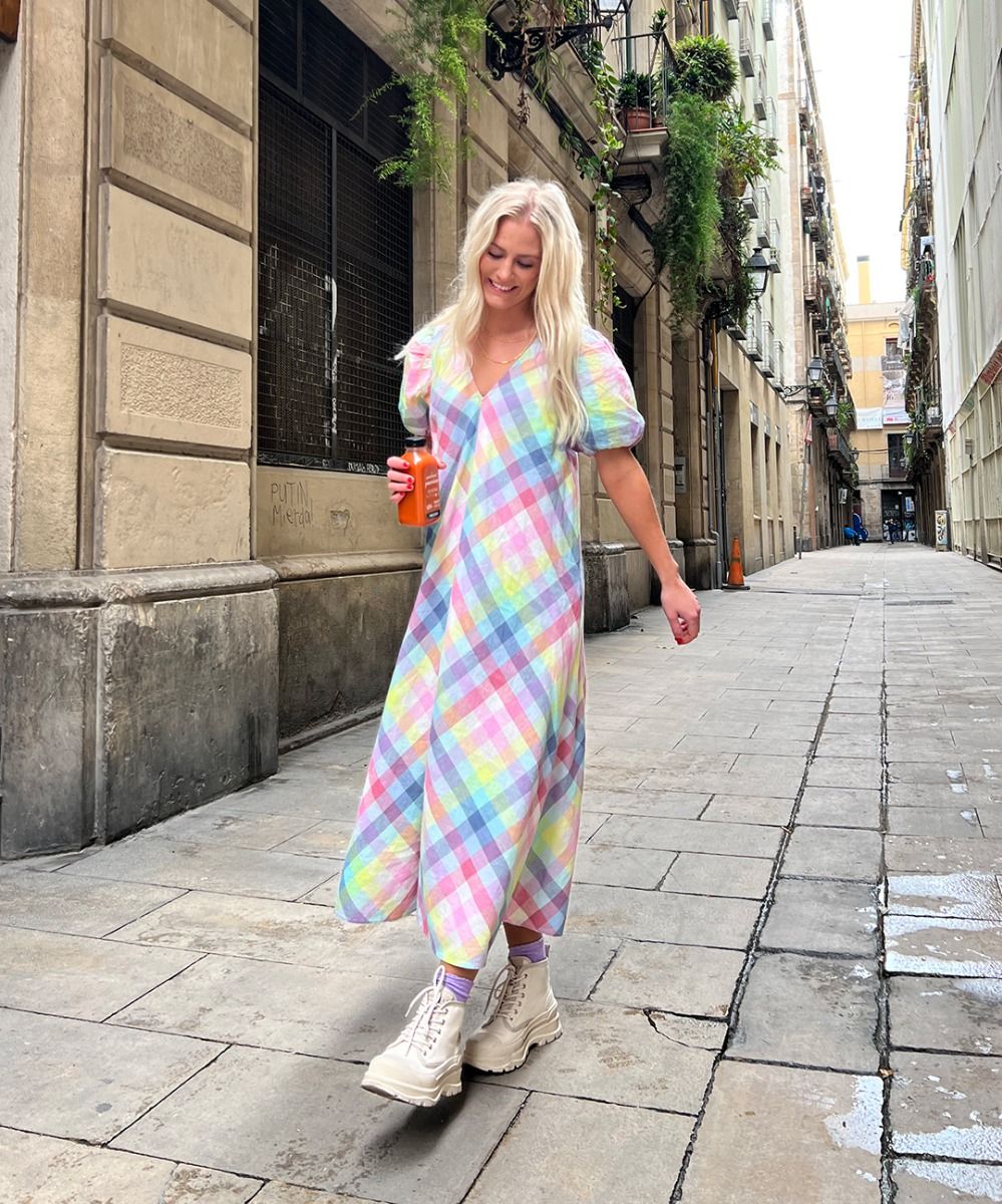 Y.A.S - Kjole - YAS Siro SS Midi Dress - Fairy Tale Checks 