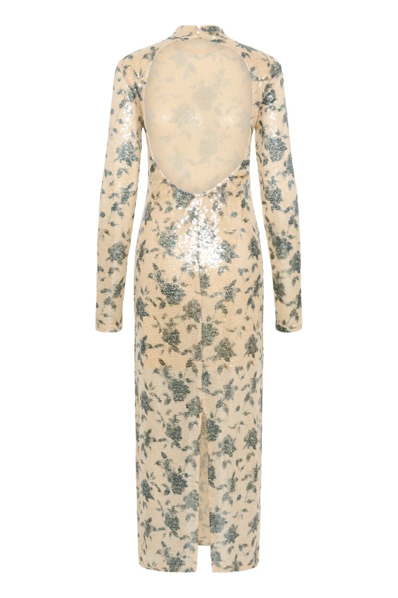 Gestuz - Kjole - GZsveda dress - Champagne/Black sequins