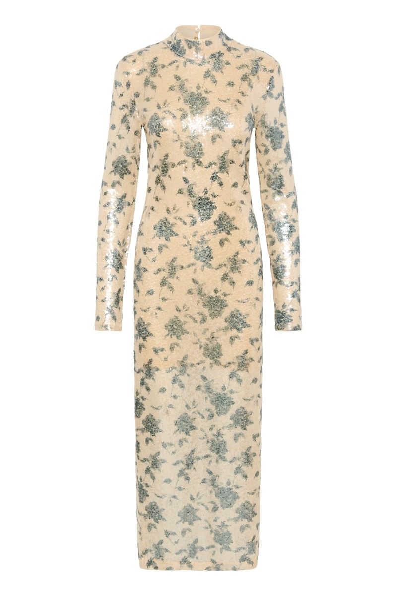 Gestuz - Kjole - GZsveda dress - Champagne/Black sequins