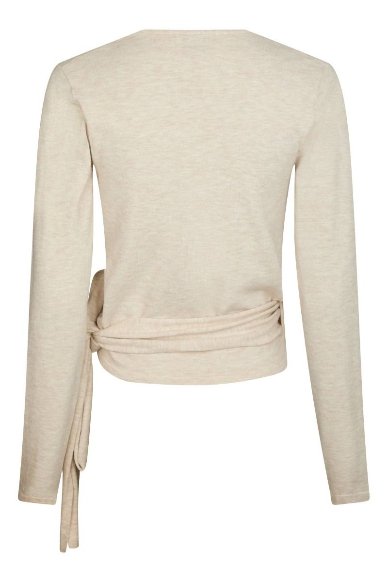 Neo Noir - Bluse - Tilfa Knit Wrap Blouse - Sand