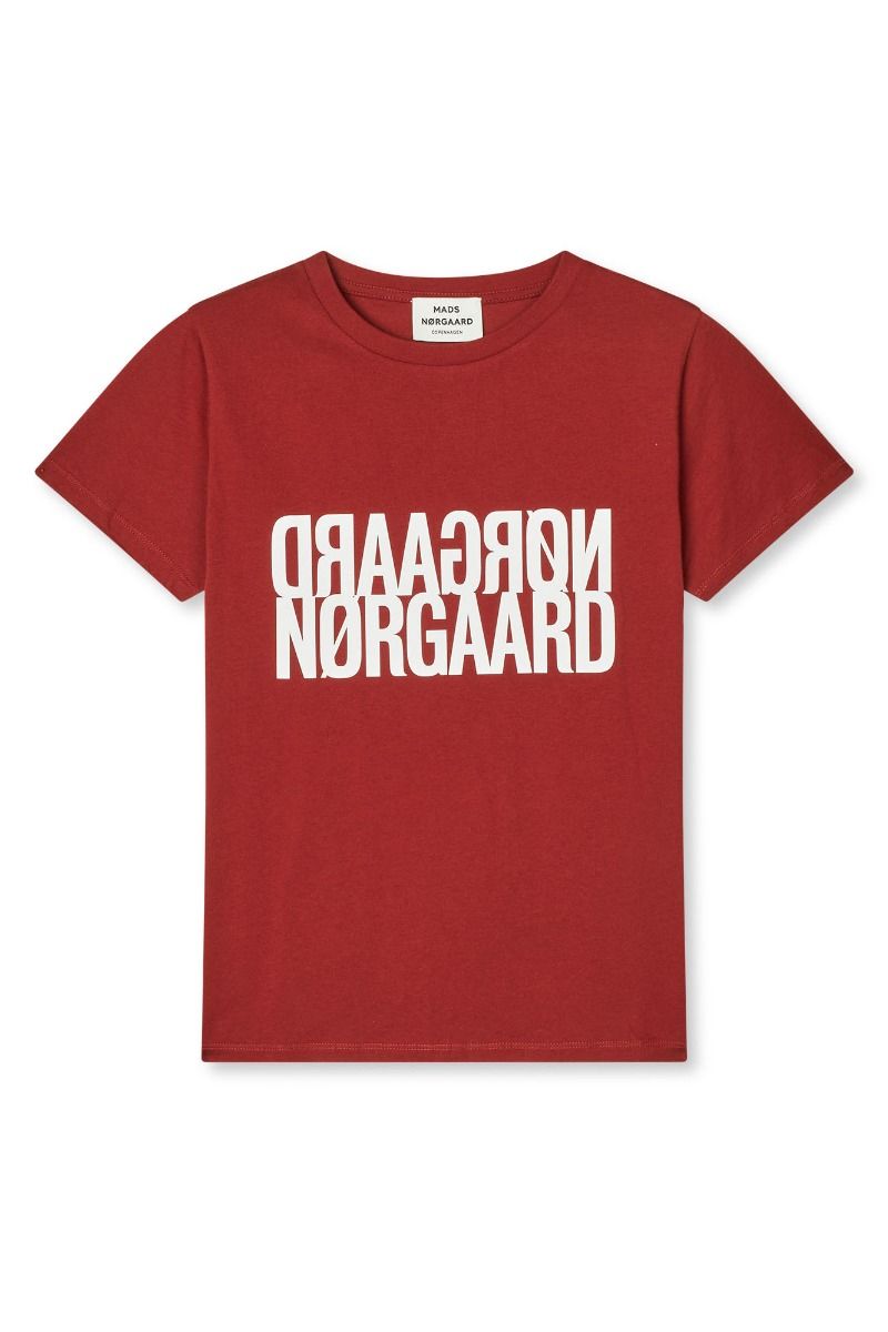 Mads Nørgaard - T-shirt - Single Cotton Trenda P Tee - Winery