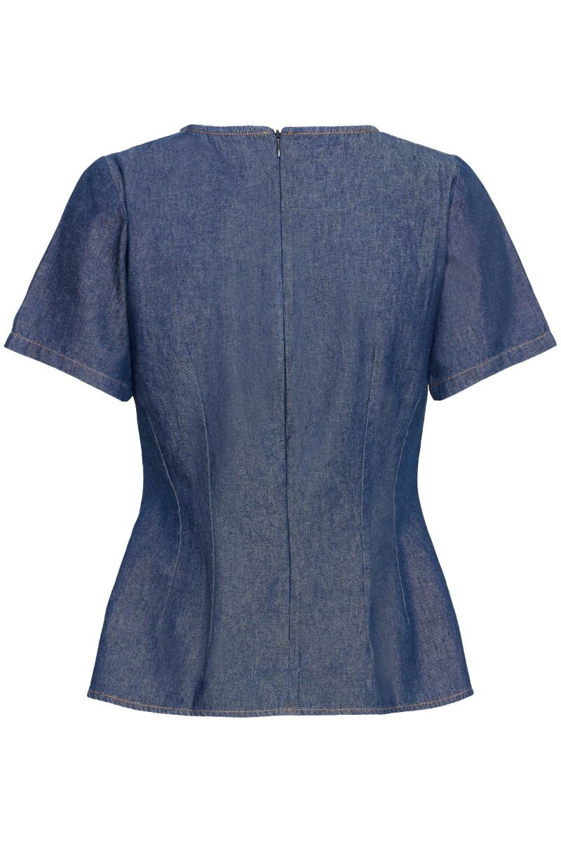 Ichi - T-shirt - Tulle SS - Medium Blue