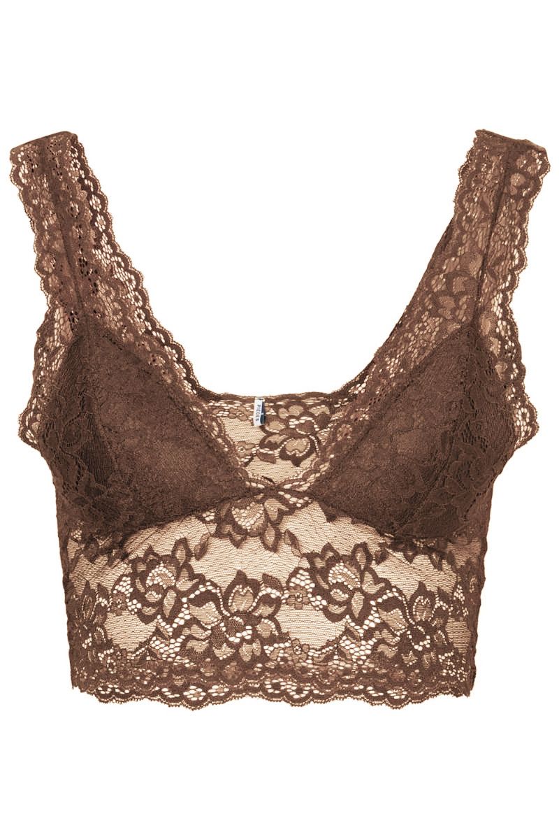❤︎ Pieces - BH - PC Lina Lace Bra Top - Fossil