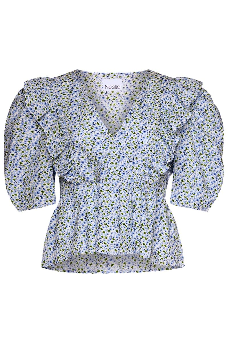 Noella - Bluse - Jordan Blouse Cotton - Blue Flower