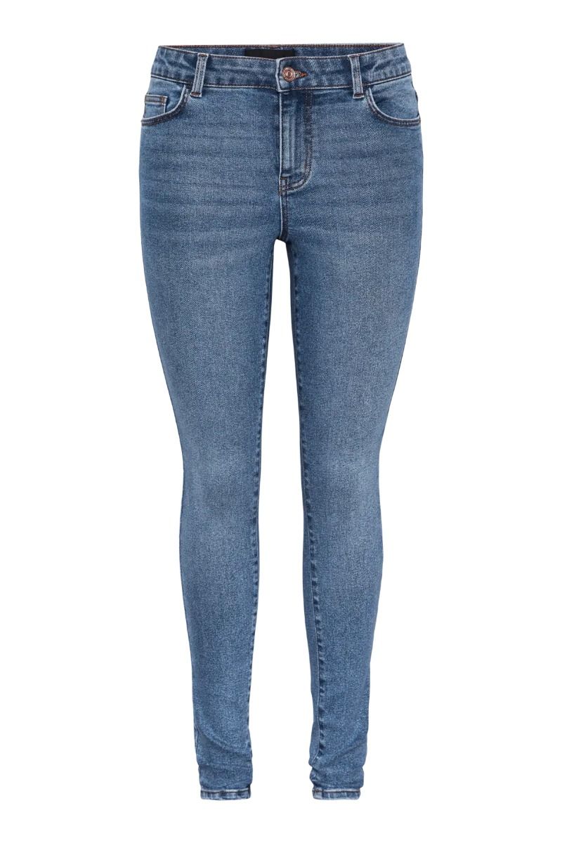 Pieces - Jeans - Dana Mw Skinny Jeans - Medium Blue Denim