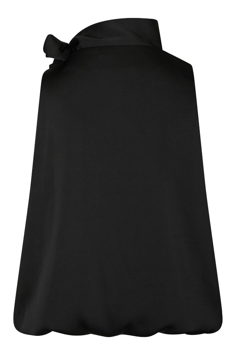 Neo Noir - Top - Veda Drapy Satin Top - Black