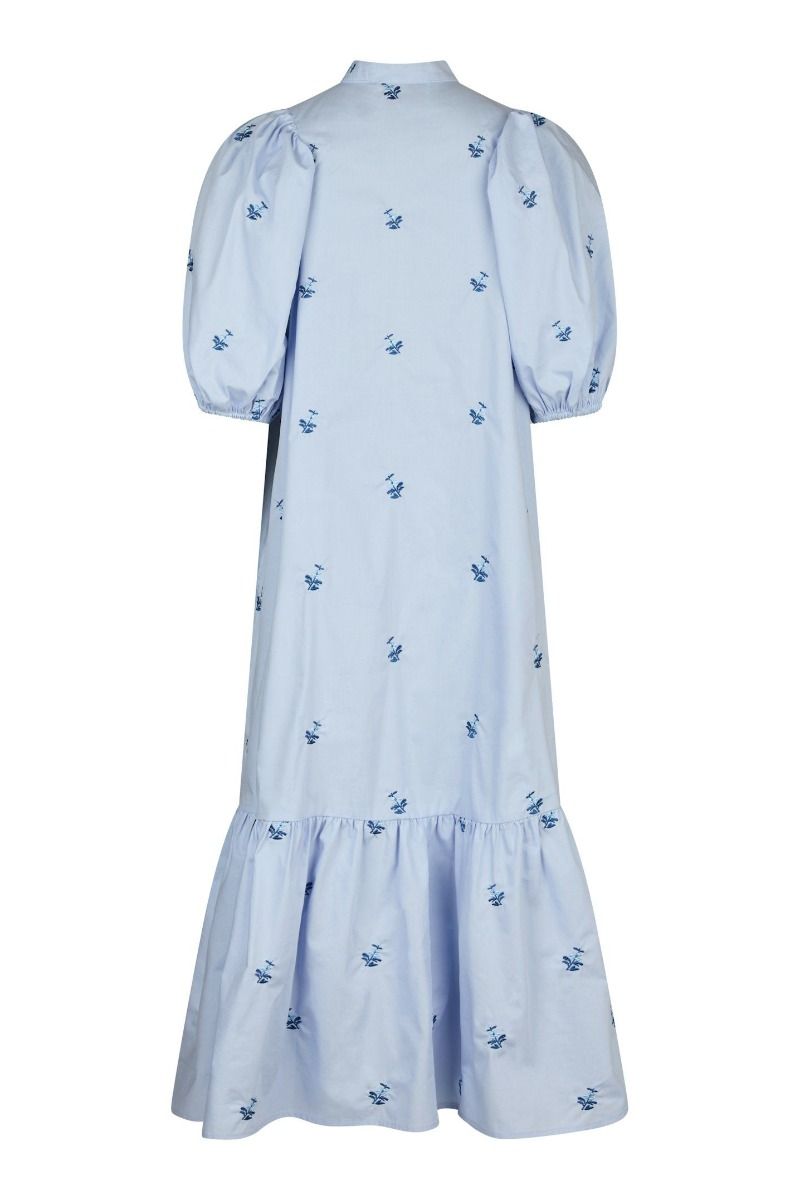 Neo Noir - Kjole - Veronica Embroidery Dress - Light Blue
