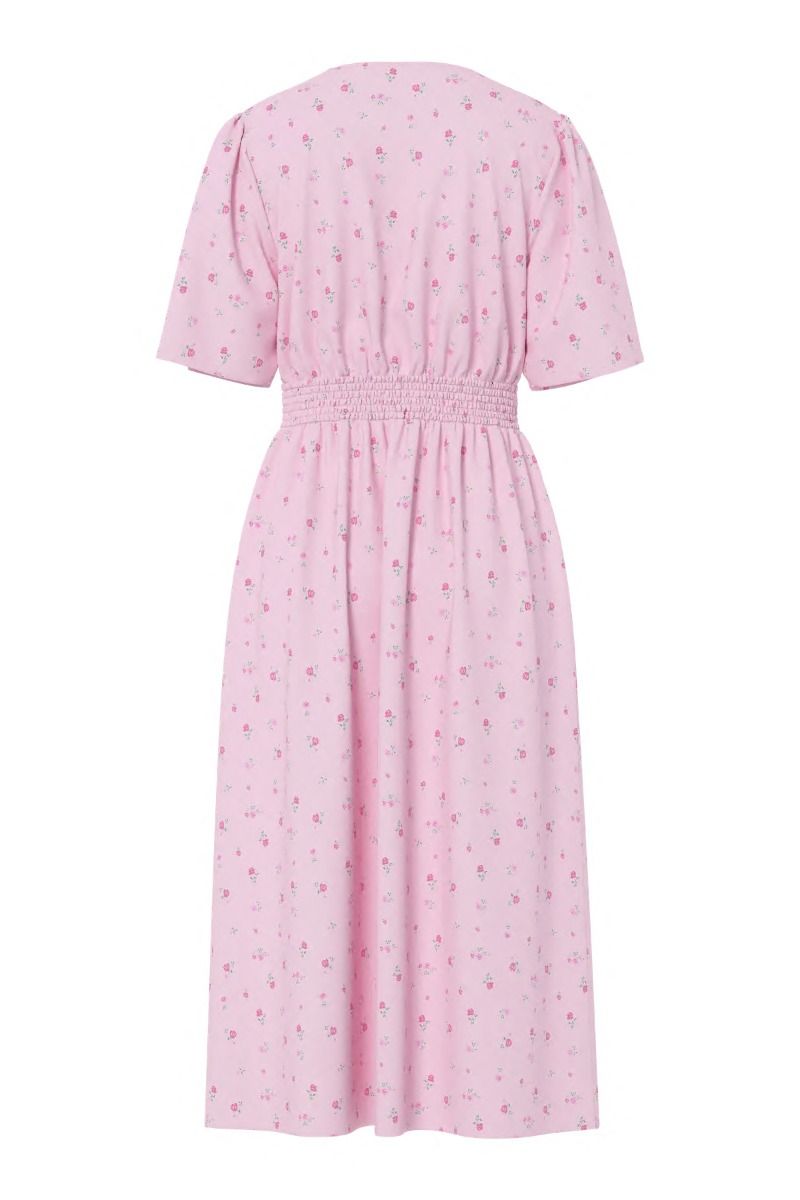 Pieces - Kjole - Tala SS Midi Dress - Roseate Spoonbill/Flower