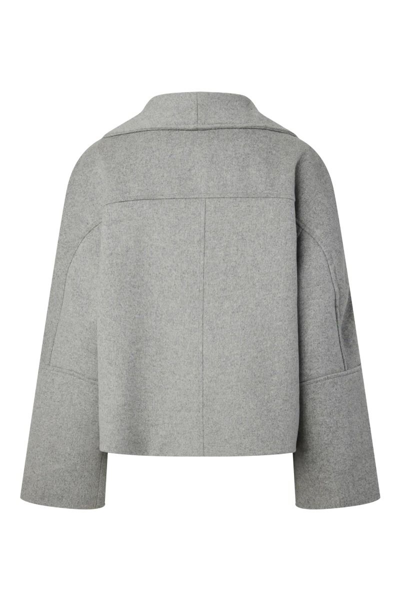 YAS - Jakke - Helena LS Wool Blend Jacket - Medium Grey Melange (Levering midt september)