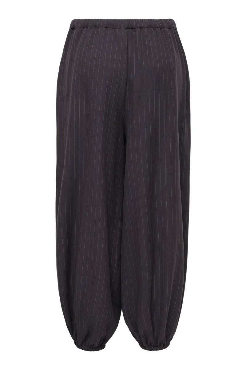 JDY - Bukser - Paloma MW Pinstripe Loose Pant - Chocolate Plum Pinstripe Light Blue