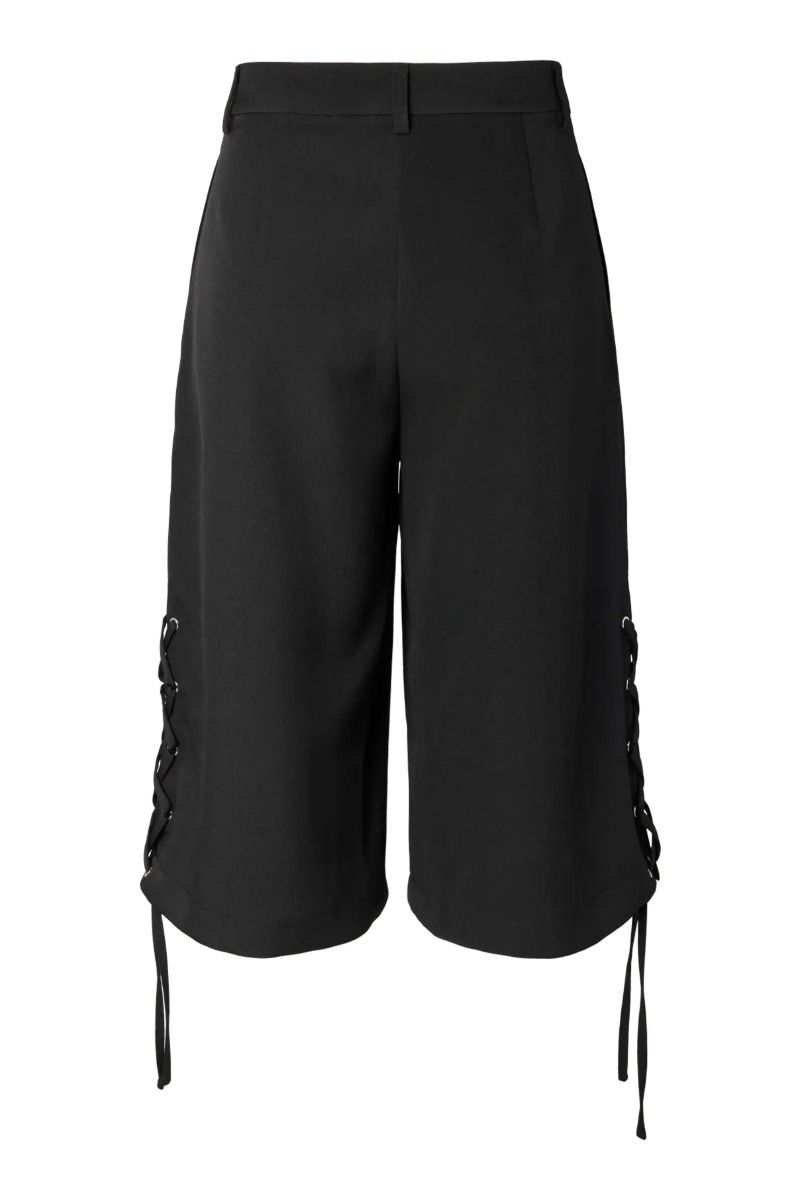 Pieces - Shorts - Tempre Tie Detail Jorts - Black (Levering midt juni)