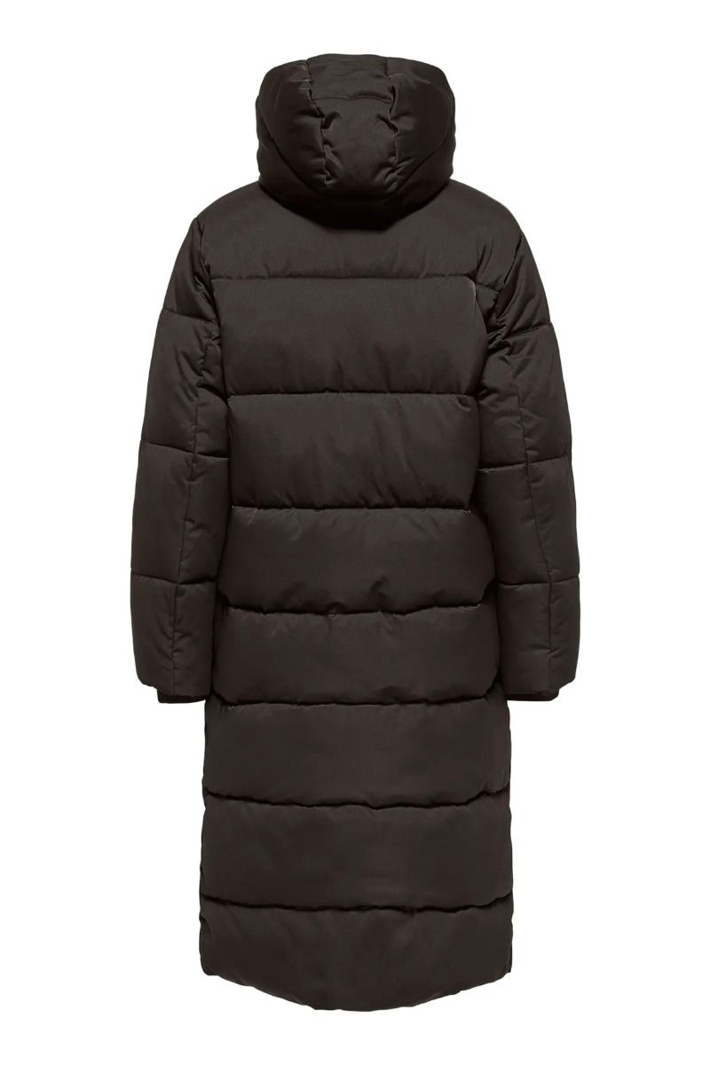 JDY - Jakke - Maja Long Padded Jacket - Chocolate Torte (Levering midt august)