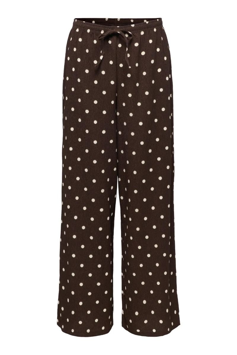 JDY - Bukser - Debbie New Loose Pant - Coffee Bean Sandshelle Dot (Levering midt juni)