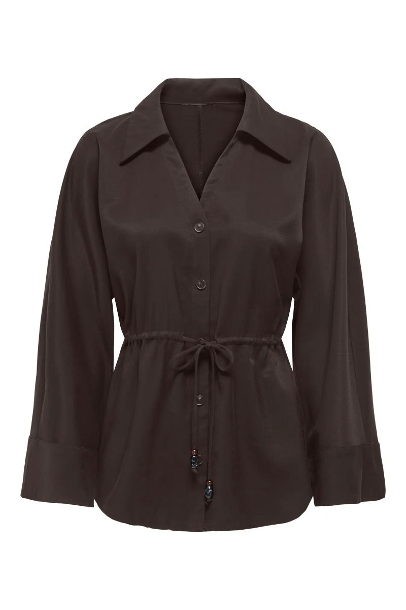 JDY - Skjorte - Milena L/S Shirt - Chocolate torte