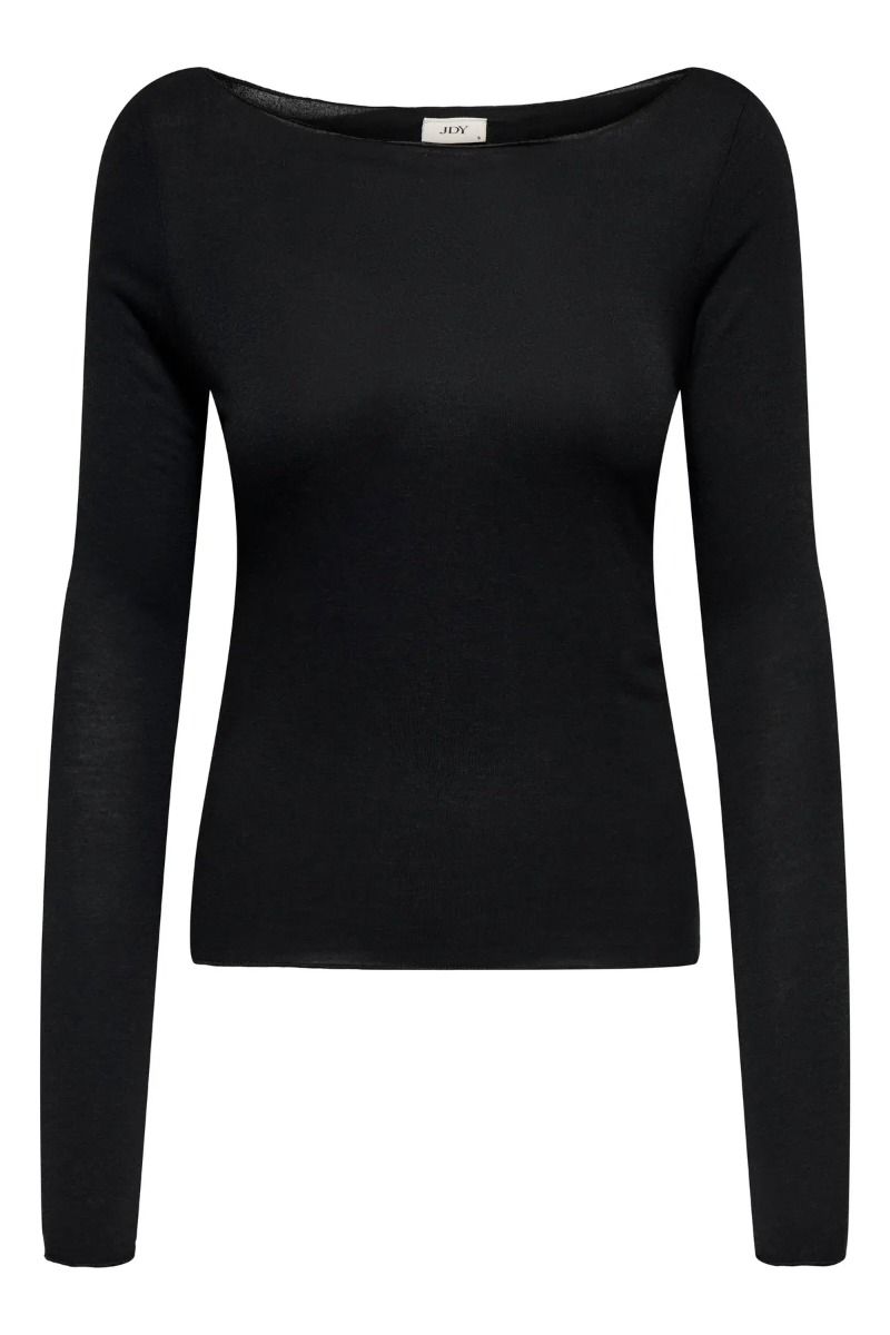 JDY - Bluse - Suma Woolblend L/S Boatneck Top - Black