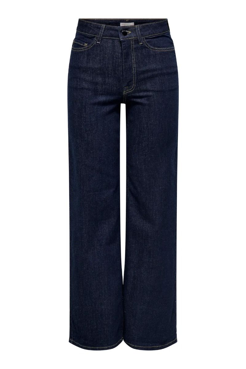 JDY - Jeans - Felina-Fina HW Wide Rinse - Dark Blue Denim