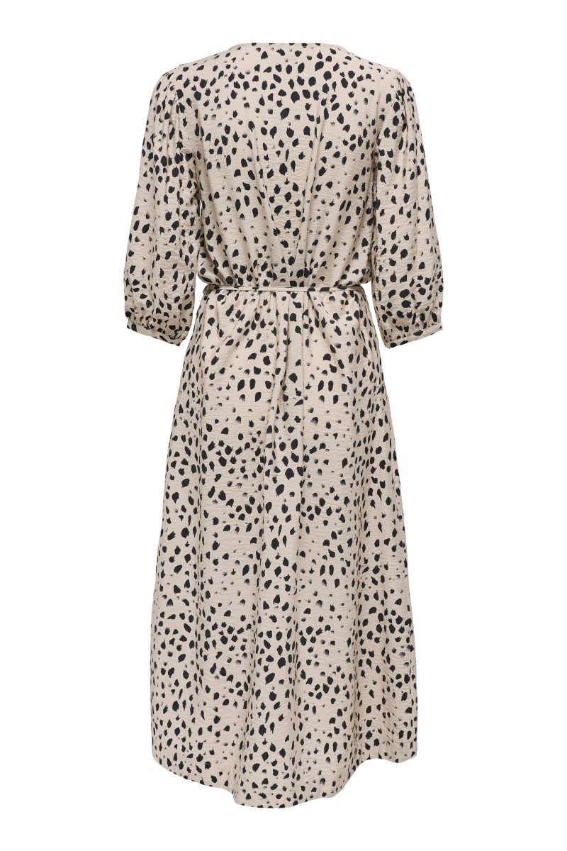 JDY - Kjole - Troya Life 3/4 Midi Dress - Silver Lining