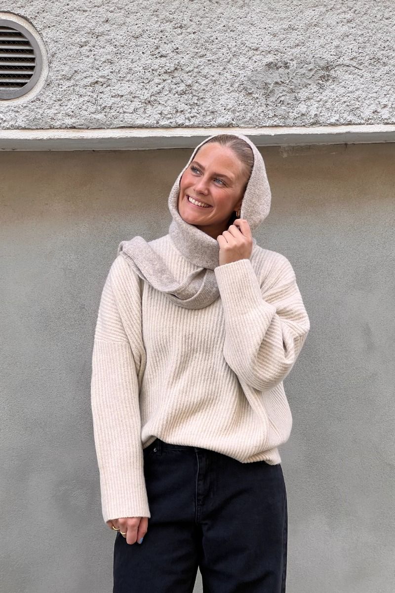 MbyM - Halstørklæde - Wrappi-M - Light Taupe Melange