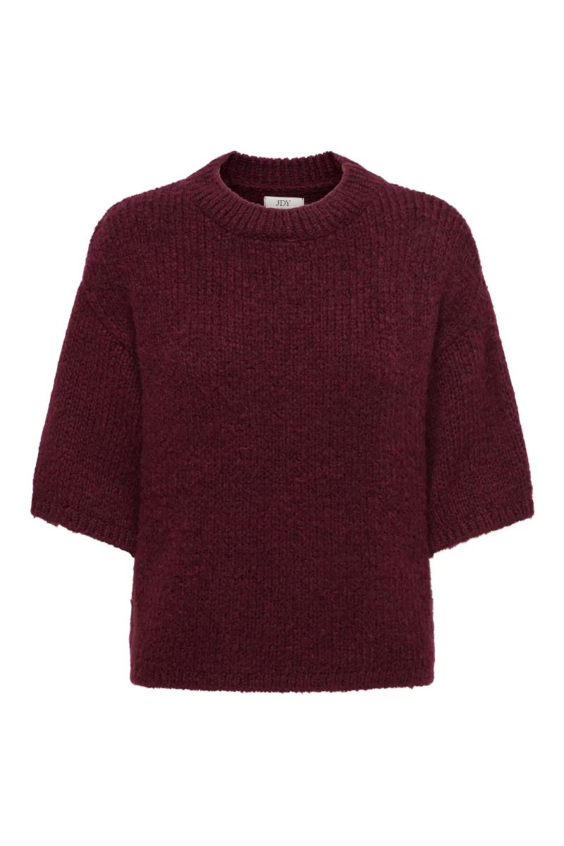 JDY - T-shirt - Linea s/s Pullover O-NECK - Tawny Port