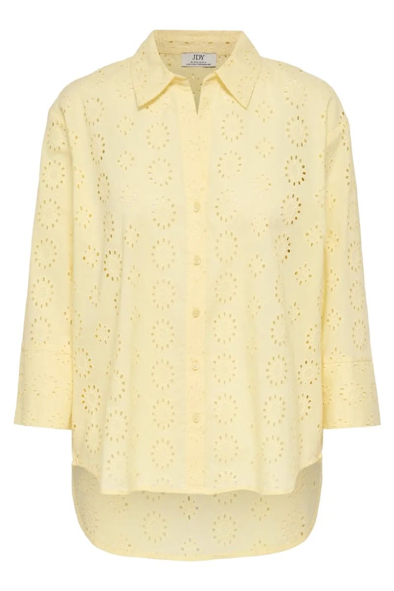 JDY - Skjorte - JdyTallie 3/4 Long Shirt - Double Cream 