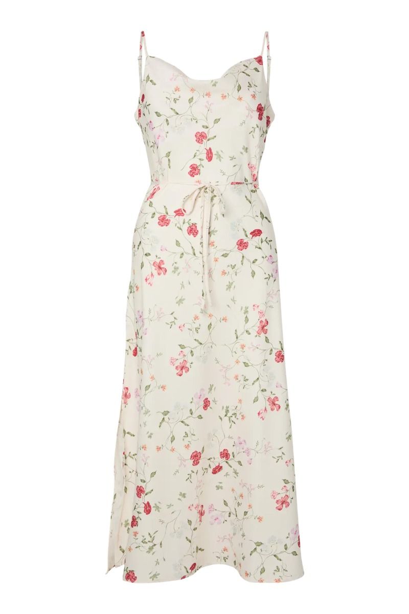 YAS - Kjole - Thea Strap Long Dress - Pristine Botalia (Levering slut marts)