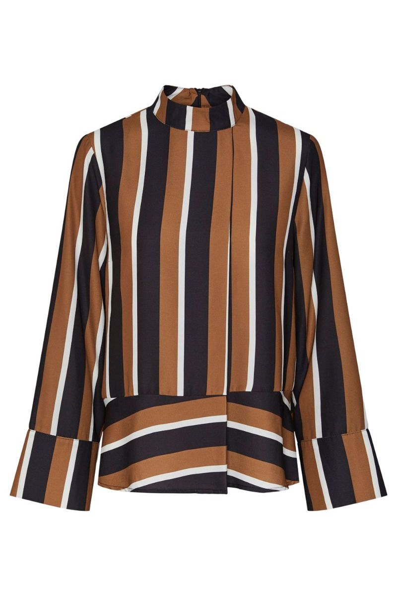 Y.A.S - Bluse - YAS Silana LS Top S. - Rubber